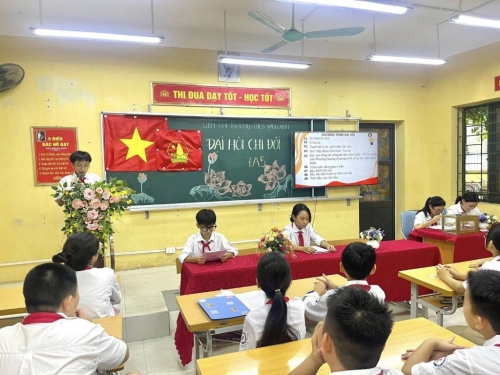 Đại hội Chi đội trường THCS Vân Canh nhiệm kỳ năm học 2023-2024