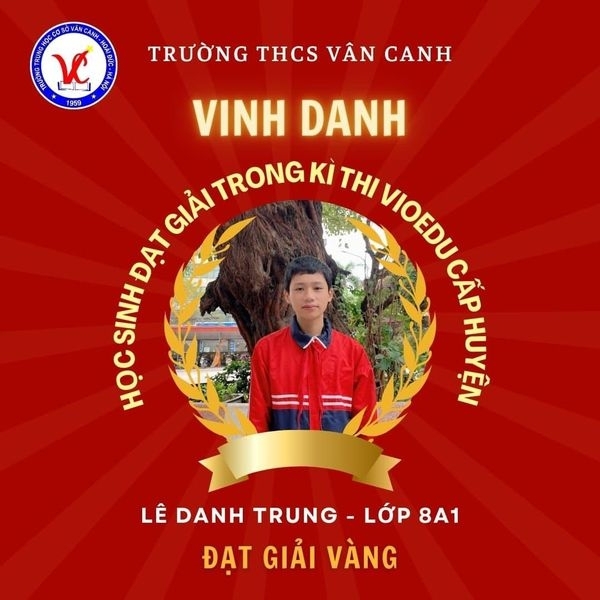 Vinh danh học sinh đạt giải VIOEDU cấp huyện năm 2024