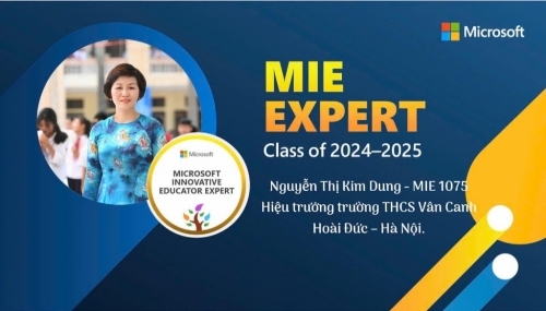 Chuyên gia giáo dục sáng tạo toàn cầu của microsoft năm học 2024 - 2025