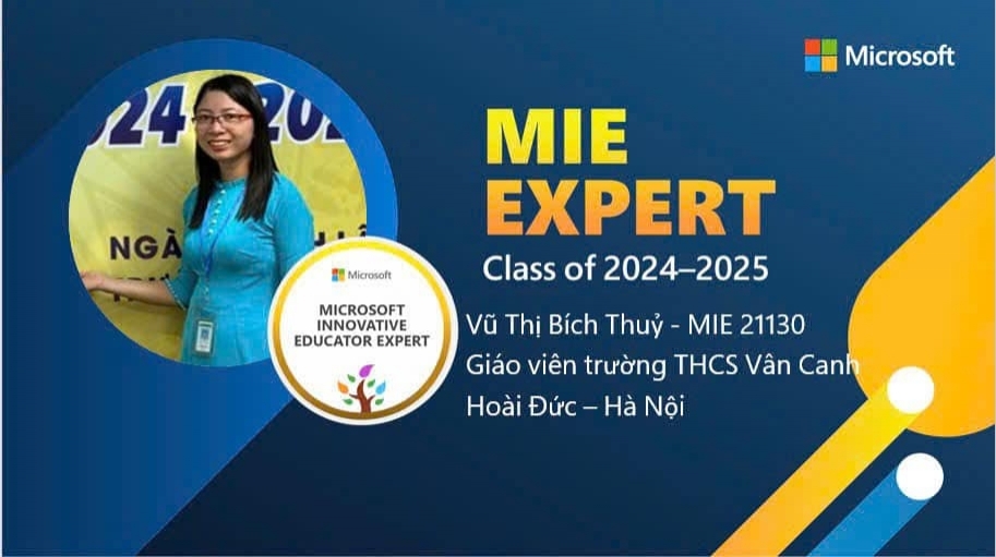 Chuyên gia giáo dục sáng tạo toàn cầu của microsoft năm học 2024 - 2025