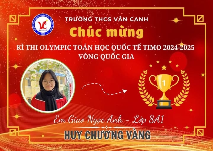 Vinh danh học sinh đạt giải trong kỳ thi quốc tế