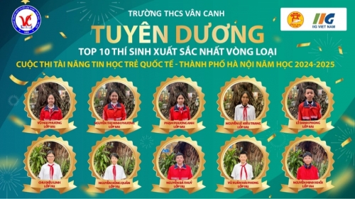 🏆 Vinh danh top 10 học sinh xuất sắc nhất vòng loại cuộc thi tài năng tin học trẻ 🏆