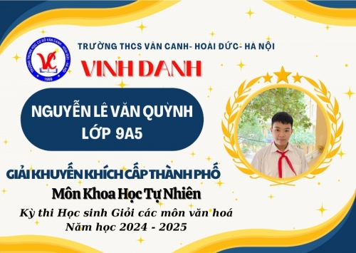 Vinh danh học sinh giỏi cấp thành phố các môn văn hoá năm học 2024-2025
