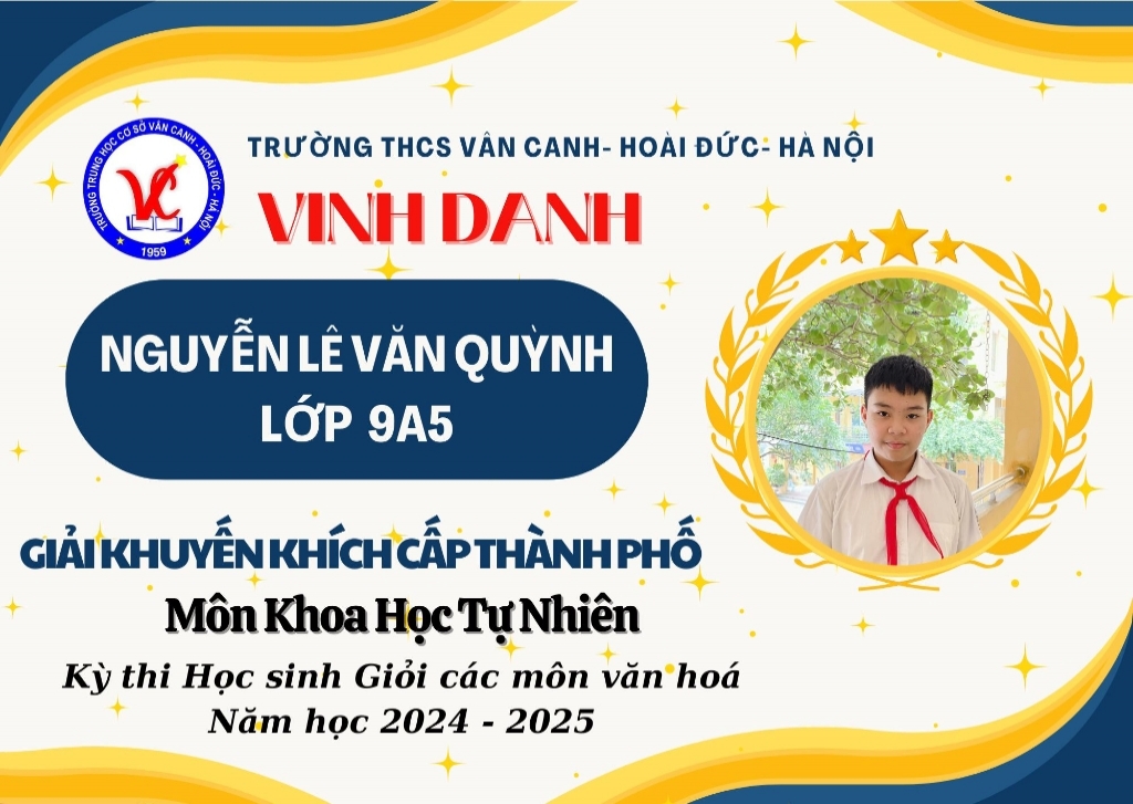 Vinh danh học sinh giỏi cấp thành phố các môn văn hoá năm học 2024-2025