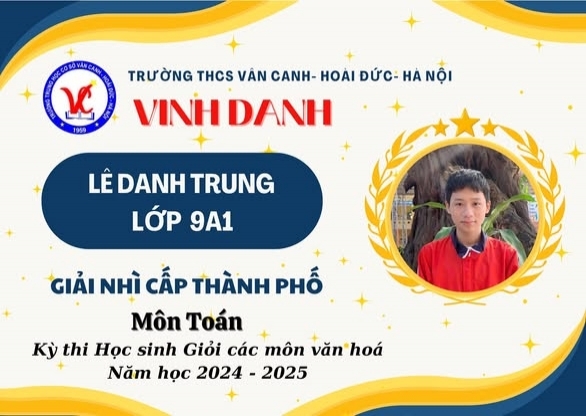 Vinh danh học sinh giỏi cấp thành phố các môn văn hoá năm học 2024-2025