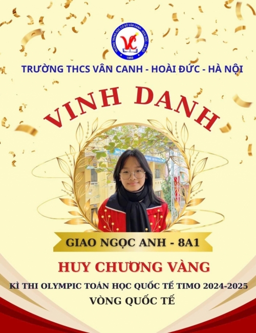 Vinh danh học sinh xuất sắc đạt giải vàng tại kỳ thi toán TIMO quốc tế