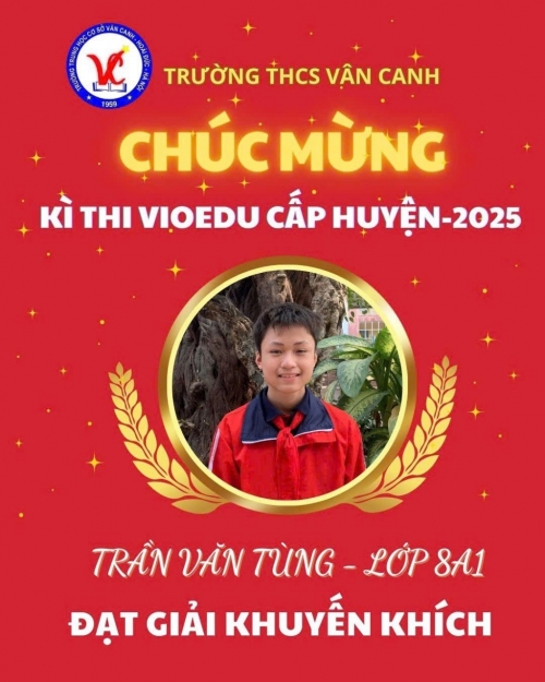 Vinh danh học sinh xuất sắc đạt giải trong kỳ thi vioedu cấp huyện năm học 2024-2025