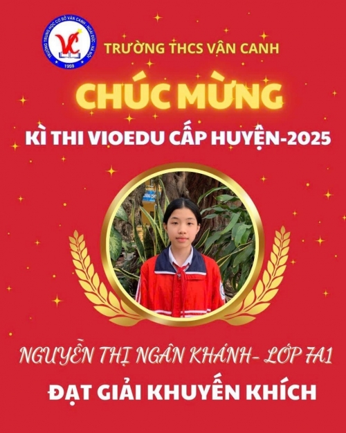 Vinh danh học sinh xuất sắc đạt giải trong kỳ thi vioedu cấp huyện năm học 2024-2025