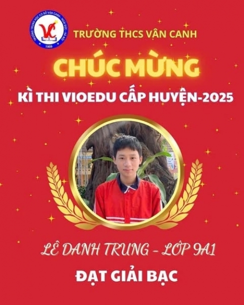 Vinh danh học sinh xuất sắc đạt giải trong kỳ thi vioedu cấp huyện năm học 2024-2025
