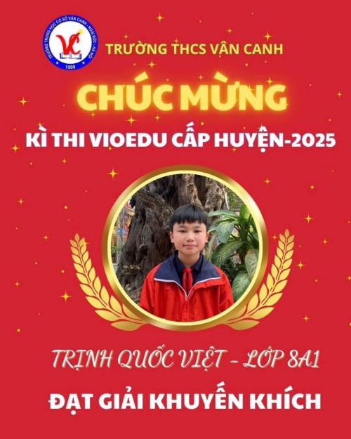 Vinh danh học sinh xuất sắc đạt giải trong kỳ thi vioedu cấp huyện năm học 2024-2025