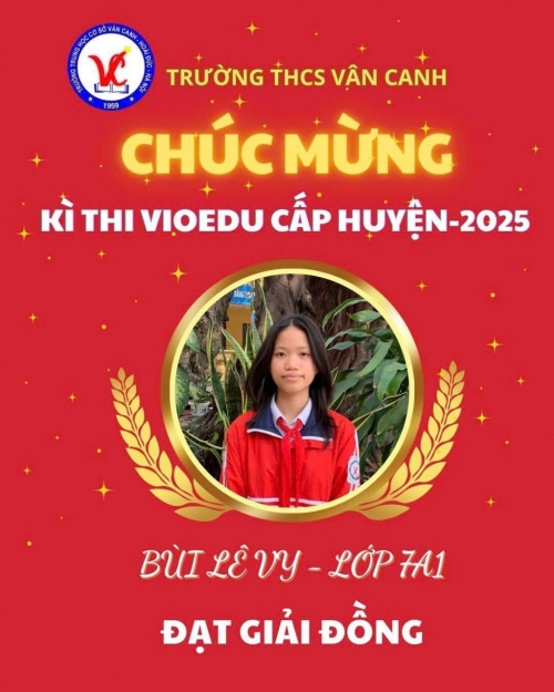 Vinh danh học sinh xuất sắc đạt giải trong kỳ thi vioedu cấp huyện năm học 2024-2025