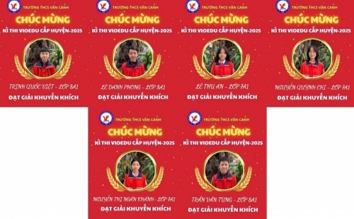 Vinh danh học sinh xuất sắc đạt giải trong kỳ thi vioedu cấp huyện năm học 2024-2025