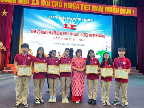 Lễ tuyên dương khen thưởng học sinh giỏi tiêu biểu huyện Hoài Đức năm học 2024-2025