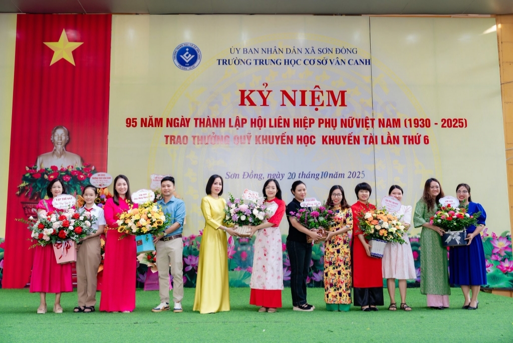 Kỉ niệm 95 năm ngày thành lập Hội Liên hiệp phụ nữ Việt Nam, trao thưởng khuyến học, khuyến tài