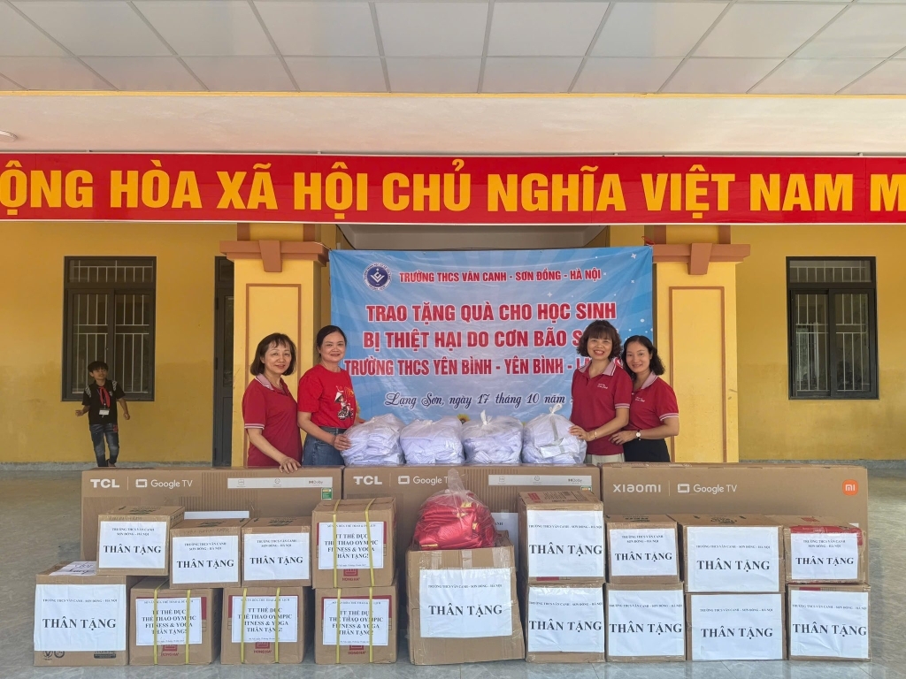 Chung tay cùng học sinh vùng lũ – lan tỏa yêu thương từ trường THCS Vân Canh