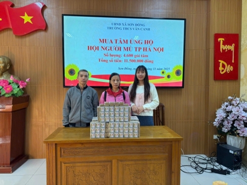 Chung tay ủng hộ hội người mù thành phố Hà Nội