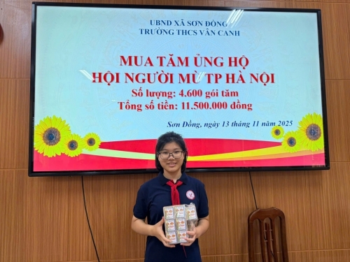 Chung tay ủng hộ hội người mù thành phố Hà Nội