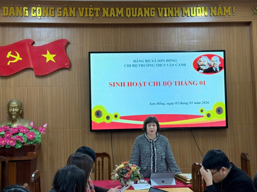Sinh hoạt chi bộ tháng 01/2026
