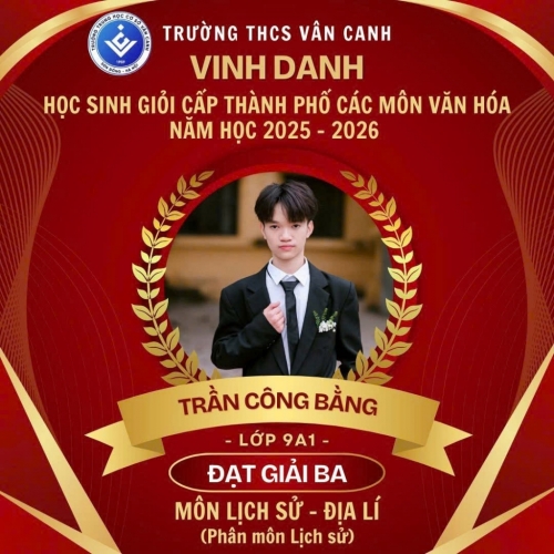 Vinh danh học sinh giỏi các môn văn hóa thành phố Hà Nội năm học 2025-2026