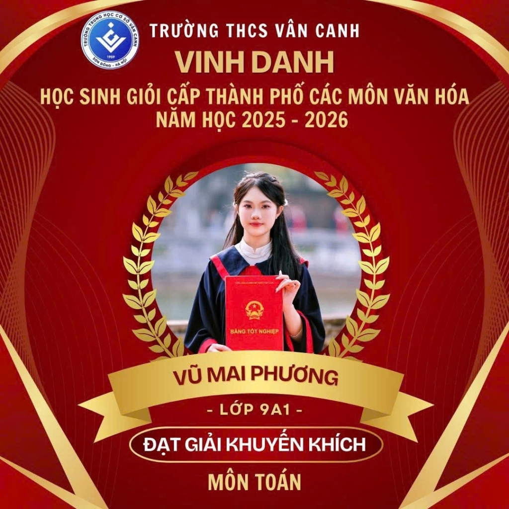 Vinh danh học sinh giỏi các môn văn hóa thành phố Hà Nội năm học 2025-2026