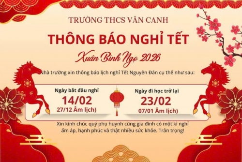 Thông báo lịch nghỉ Tết Nguyên Đán năm 2026