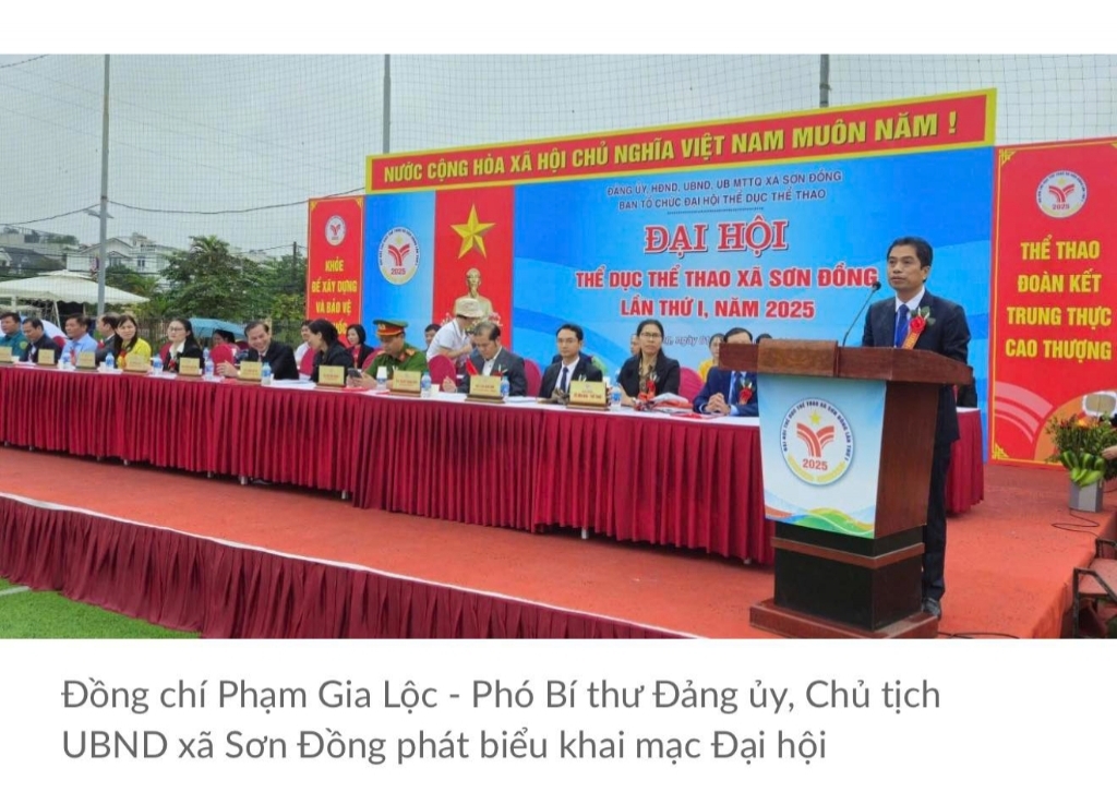 Đại hội thể dục thể thao xã Sơn Đồng lần thứ nhất năm 2025.