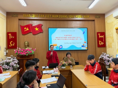 Gặp mặt đội tuyển học sinh giỏi cấp xã các môn văn hoá năm học 2025–2026