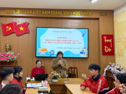 Gặp mặt đội tuyển học sinh giỏi cấp xã các môn văn hoá năm học 2025–2026