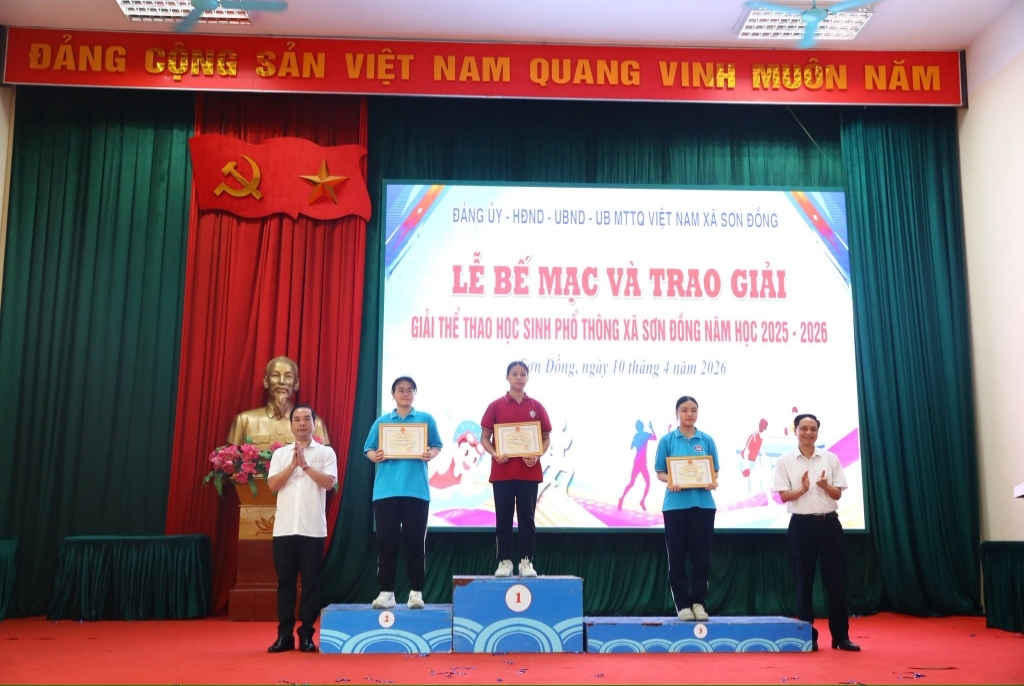 🏅🌟 Lễ bế mạc và trao giải giải thể thao học sinh phổ thông xã Sơn Đồng năm học 2025–2026 🌟🏅