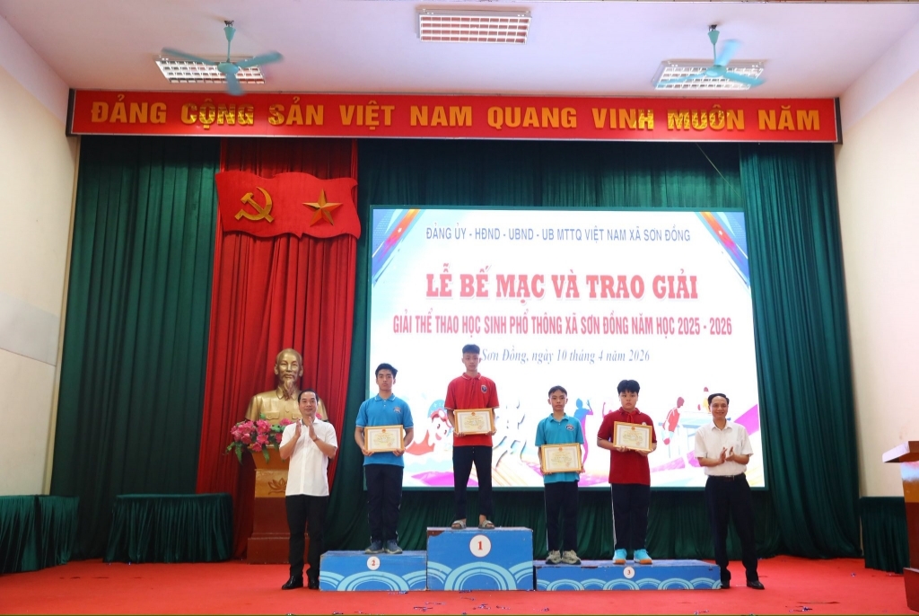 🏅🌟 Lễ bế mạc và trao giải giải thể thao học sinh phổ thông xã Sơn Đồng năm học 2025–2026 🌟🏅
