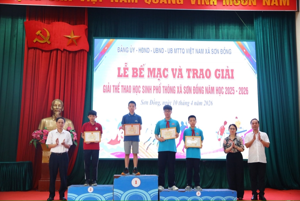 🏅🌟 Lễ bế mạc và trao giải giải thể thao học sinh phổ thông xã Sơn Đồng năm học 2025–2026 🌟🏅