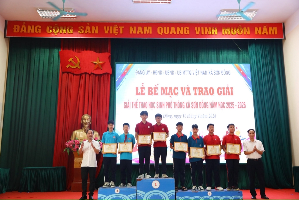 🏅🌟 Lễ bế mạc và trao giải giải thể thao học sinh phổ thông xã Sơn Đồng năm học 2025–2026 🌟🏅