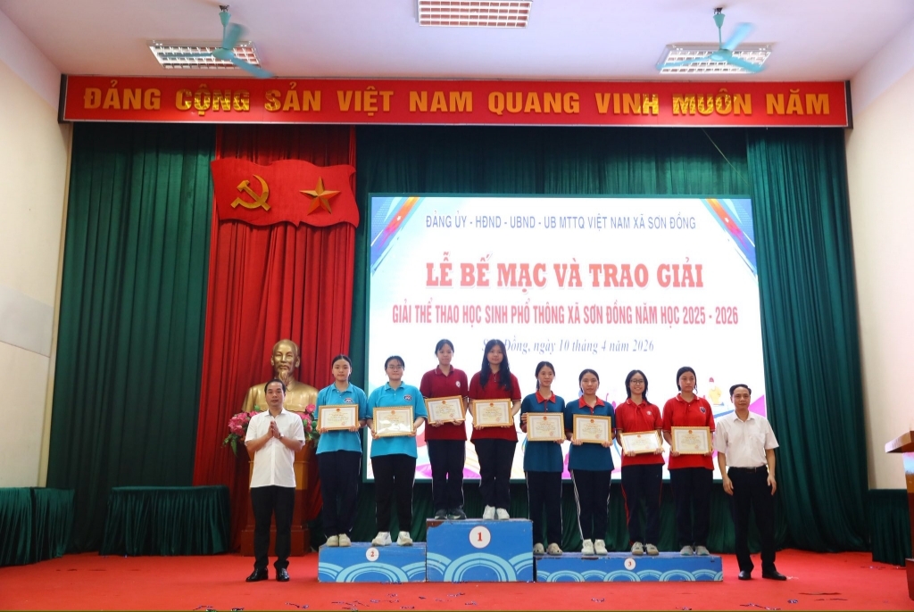 🏅🌟 Lễ bế mạc và trao giải giải thể thao học sinh phổ thông xã Sơn Đồng năm học 2025–2026 🌟🏅