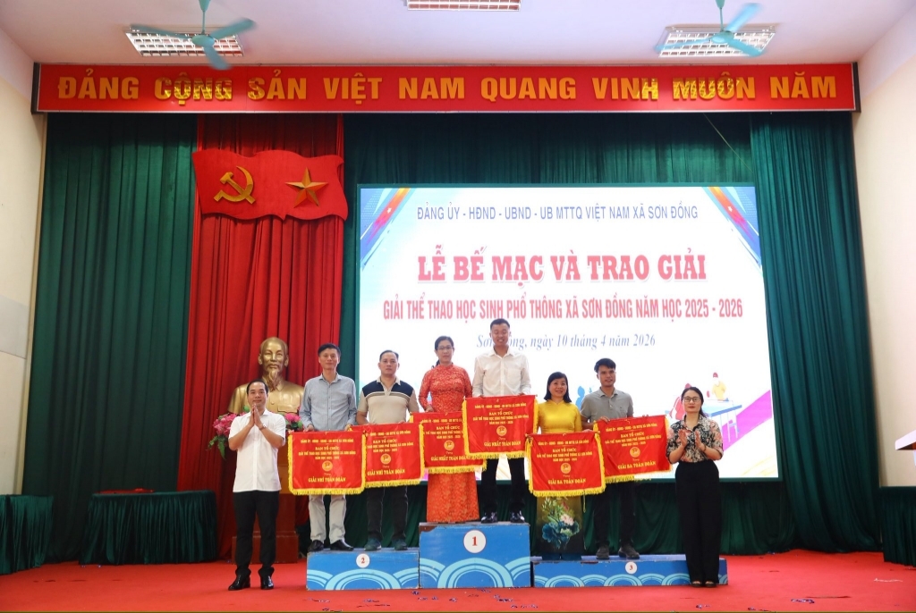 🏅🌟 Lễ bế mạc và trao giải giải thể thao học sinh phổ thông xã Sơn Đồng năm học 2025–2026 🌟🏅