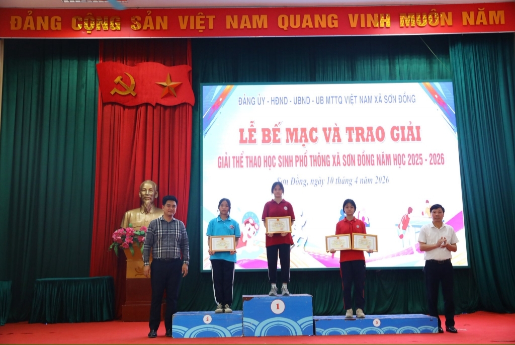 🏅🌟 Lễ bế mạc và trao giải giải thể thao học sinh phổ thông xã Sơn Đồng năm học 2025–2026 🌟🏅