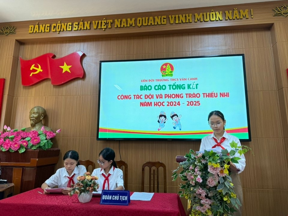 Đại hội liên đội trường thcs vân canh nhiệm kì năm học 2025 – 2026