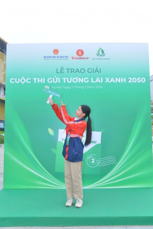 Chúc mừng em Lê Thu An đạt Giải Ba tại cuộc thi “Gửi Tương Lai Xanh 2050” – Mùa 2