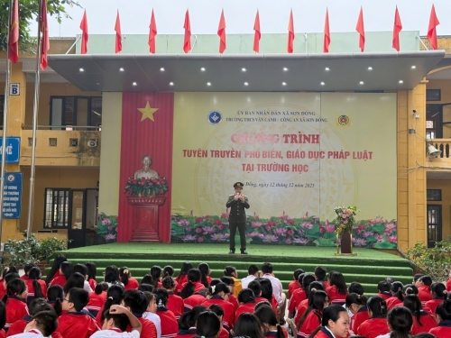 Tuyên truyền, phổ biến giáo dục pháp luật tại Trường THCS Vân Canh