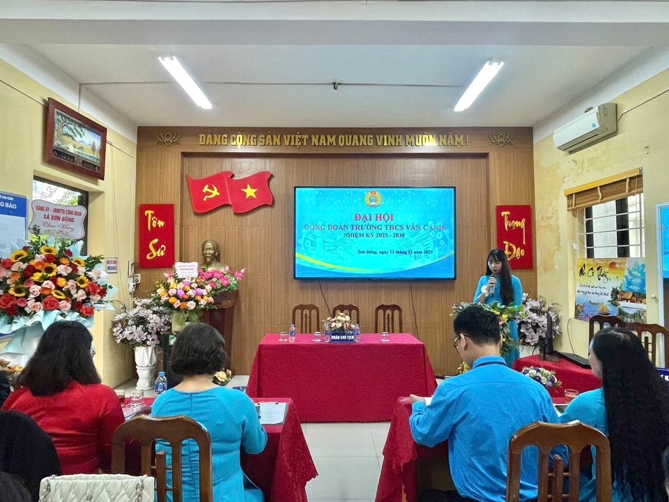 Đại Hội Công Đoàn Trường THCS Vân Canh nhiệm kỳ 2025–2030