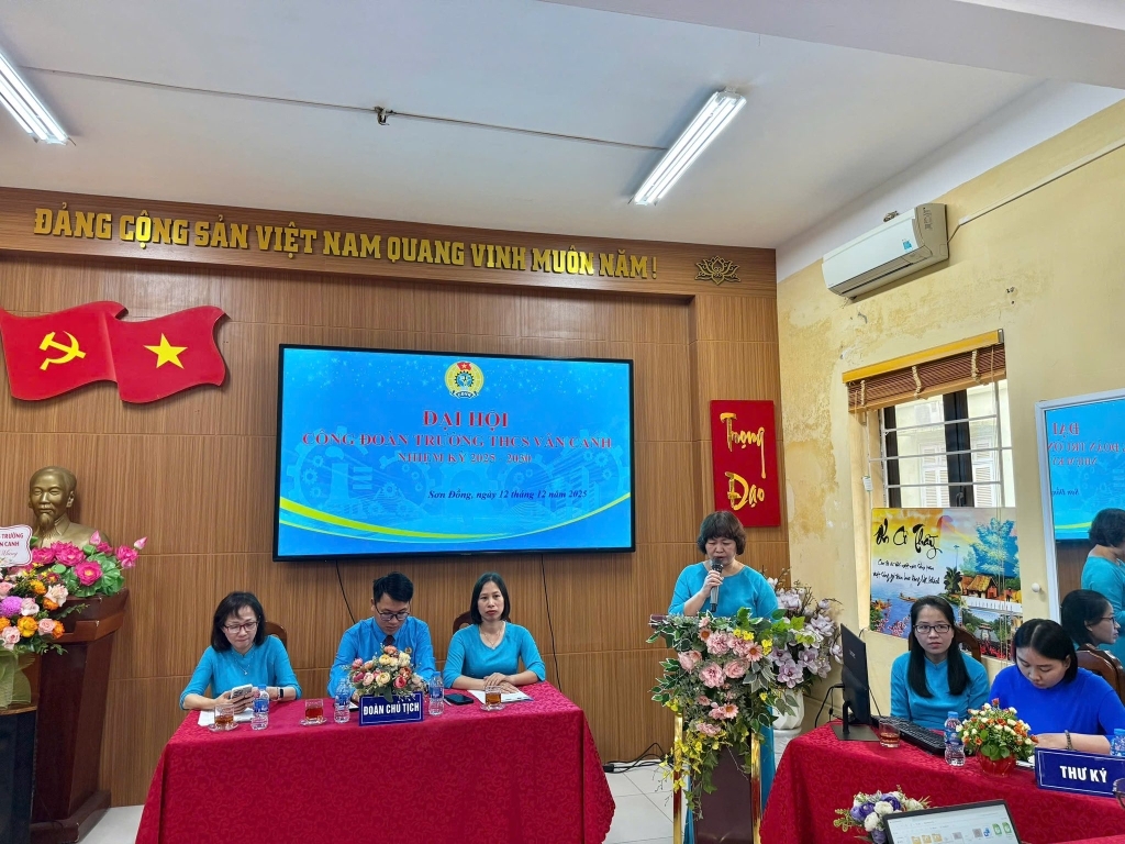 Đại Hội Công Đoàn Trường THCS Vân Canh nhiệm kỳ 2025–2030