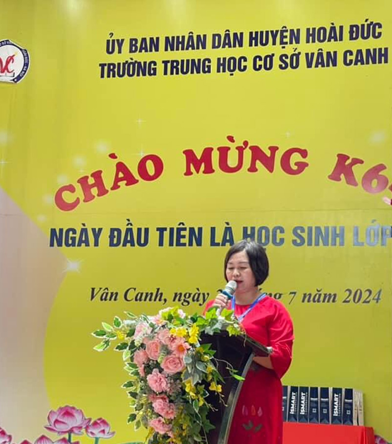 THCS Vân Canh - Cô Dung Hiệu Trưởng THCS Vân Canh